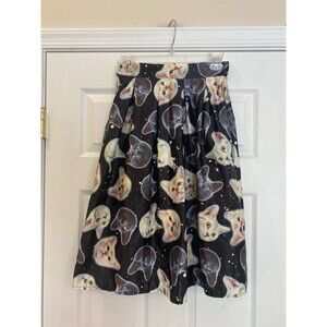 Cats In Space Unbranded Retro Skater Skirt